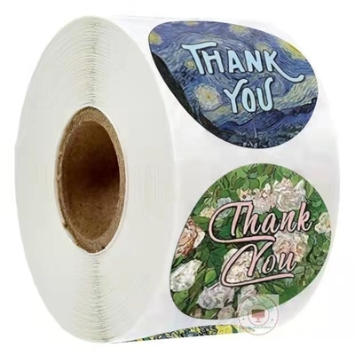 La etiqueta engomada de los efectos de escritorio etiqueta los sellos imprimibles que el rosa le agradece Logo Stickers Pastry Wrapping 1 pulgada