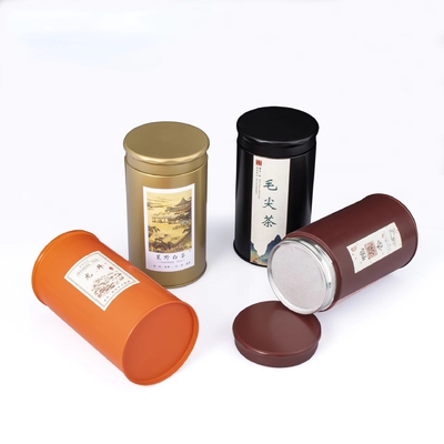 Las cajas ultra finas de la tapa de Tin Packaging Container Can With de la torta del té ajustan