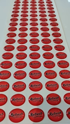 Etiquetas engomadas abovedadas de epoxy de las etiquetas que imprimen 3D la aduana impermeable Crystal Logo