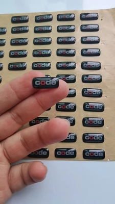 Etiqueta engomada de epoxy clara que imprime la etiqueta modificada para requisitos particulares impermeable auta-adhesivo