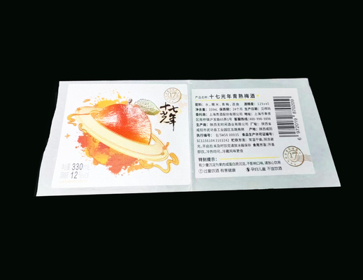 Etiqueta privada adhesiva Rose Red de vino de la botella de las etiquetas engomadas impermeables de las etiquetas