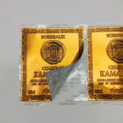 La hoja de oro selló etiquetas engomadas imprimió etiquetas que el rectángulo Logo Roll Food Wine Bottle etiqueta la boda