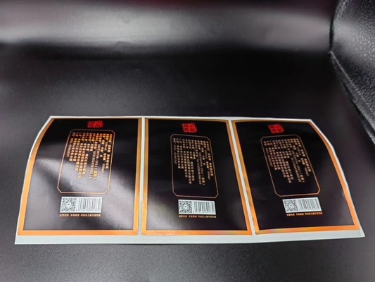 Pegamento metálico grabado en relieve de encargo blanco de las etiquetas engomadas del sello de las etiquetas engomadas de Matte Gold Foil Wine Label