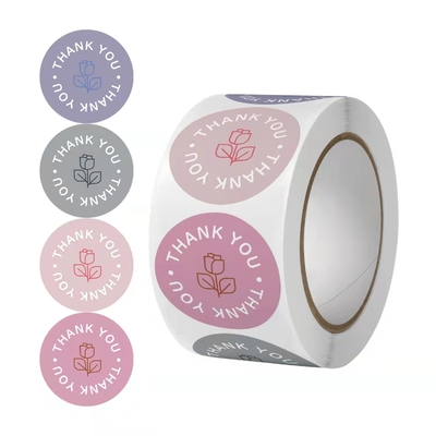 La etiqueta engomada de los efectos de escritorio etiqueta los sellos imprimibles que el rosa le agradece Logo Stickers Pastry Wrapping 1 pulgada