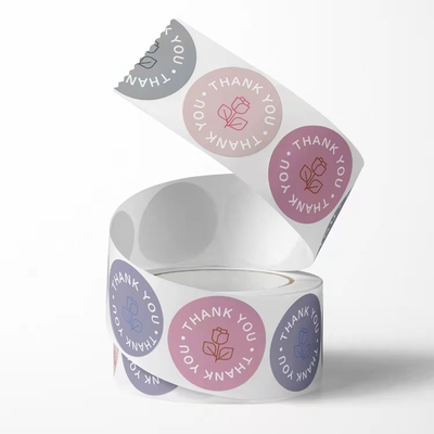 La etiqueta engomada de los efectos de escritorio etiqueta los sellos imprimibles que el rosa le agradece Logo Stickers Pastry Wrapping 1 pulgada