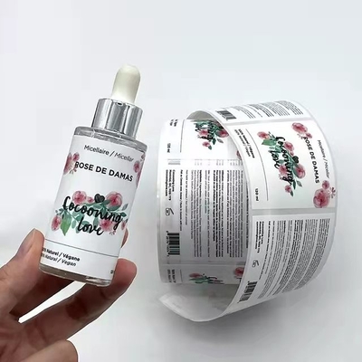 Etiqueta cosmética del cuidado personal que imprime el pegamento de la etiqueta engomada de la botella del desinfectante al aire libre