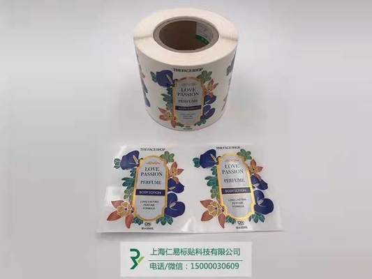 Etiqueta cosmética termal que imprime las etiquetas engomadas diarias de la boda del producto químico para el desinfectante de la mano