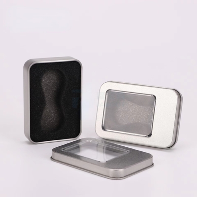 tapa de grabación en relieve rectangular de Tin Box Spice Food Grade del azafrán de 50g 100g 200g