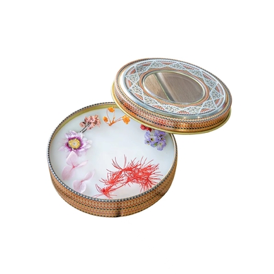 Empaquetado rectangular de Tin Box Cosmetic Tin Containers del azafrán