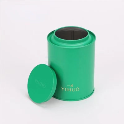 El carrito de té Tin Canisters Cans Matte Black puede negro apretado del aire interno de la tapa del botón reciclado