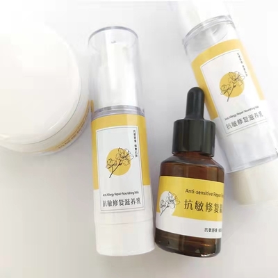 La impresión cosmética de la etiqueta de Skincare le agradece las etiquetas engomadas de la botella del desinfectante de la mano