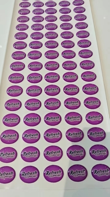 Etiquetas engomadas abovedadas de epoxy de las etiquetas que imprimen 3D la aduana impermeable Crystal Logo