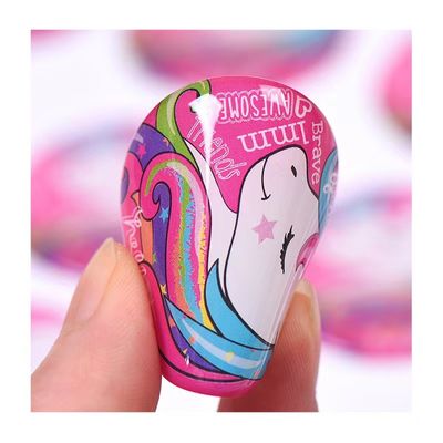 prenda impermeable de epoxy del ANIMAL DOMÉSTICO del PVC de los proveedores 3d PE PP de la etiqueta engomada de la bóveda del círculo de 25m m