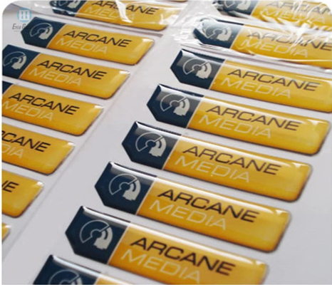 Etiqueta engomada de epoxy multiusos que imprime el logotipo de las insignias