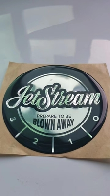 La etiqueta engomada de epoxy abovedada que imprime el PVC cae el pegamento Logo Self Adhesive