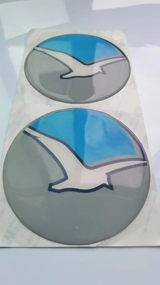 La etiqueta engomada de epoxy abovedada que imprime el PVC cae el pegamento Logo Self Adhesive
