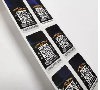 Etiquetas de falsificación antis originales del laser de Qr del código de la etiqueta engomada por encargo del holograma
