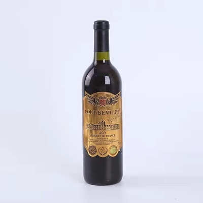 Despegue embotelló la bebida fácil quitar prenda impermeable cosmética de lujo de la etiqueta autoadhesiva del vino