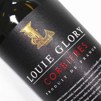 Despegue embotelló la bebida fácil quitar prenda impermeable cosmética de lujo de la etiqueta autoadhesiva del vino
