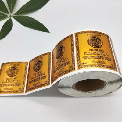 Despegue embotelló la bebida fácil quitar prenda impermeable cosmética de lujo de la etiqueta autoadhesiva del vino