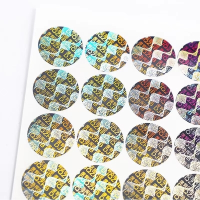 Falsificación anti de la etiqueta engomada del vinilo del holograma del PVC de la etiqueta adhesiva