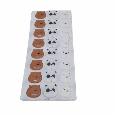 ANIMAL DOMÉSTICO de epoxy claro del PVC de los PP de las etiquetas de las etiquetas engomadas de la bóveda del círculo 3d llevado